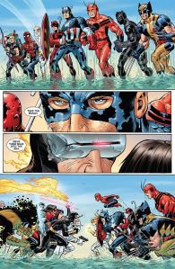 Avengers vs. X-Men #1, John Romita Jr., face off